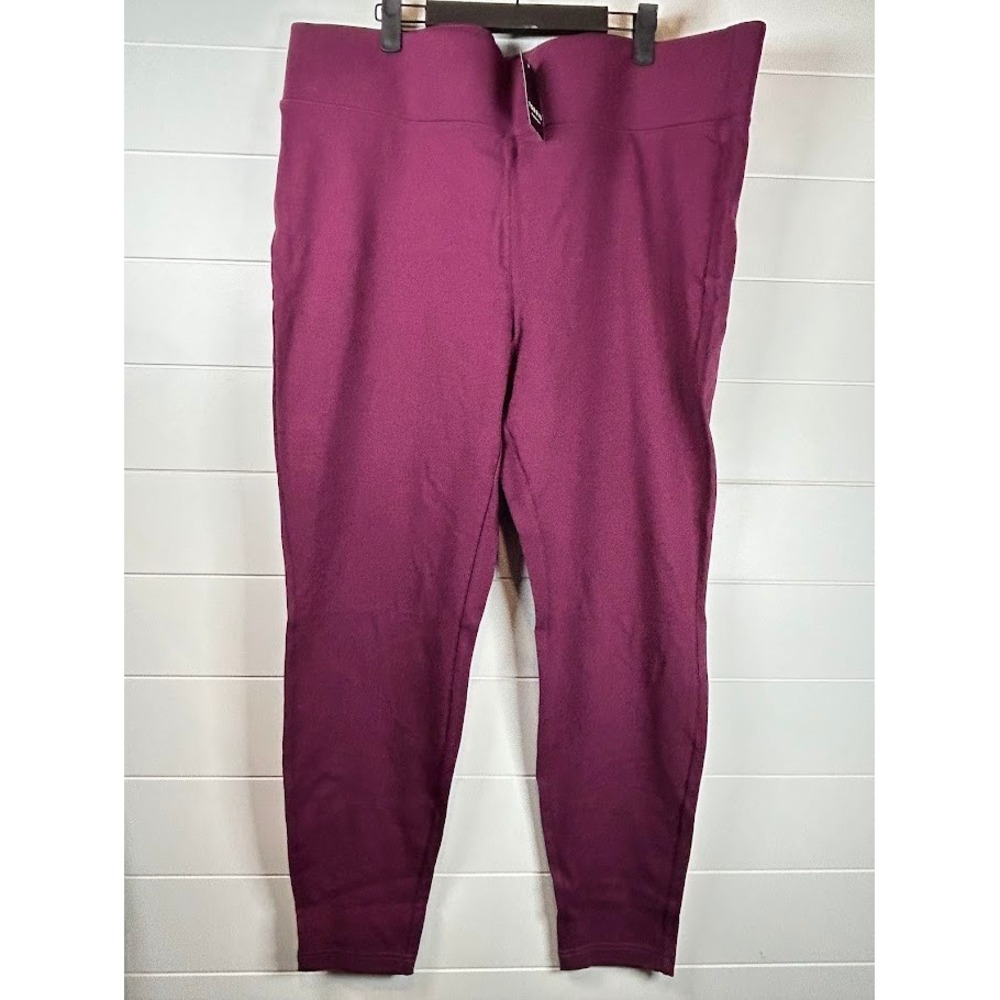 Torrid Womens Plus Size 3R Purple Ponte Slim Fix Pixie Pants Trousers New